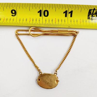 1930S AGATE GOLD FILLED TIE BAR