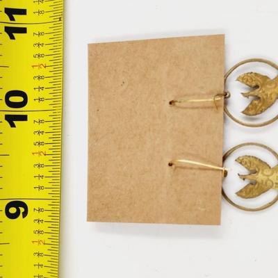 VINTAGE GREECE "PHOENIX" COIN EARRINGS