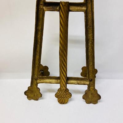 Gold Tone Book Easel with Grape Vine Motif