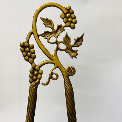 Gold Tone Book Easel with Grape Vine Motif