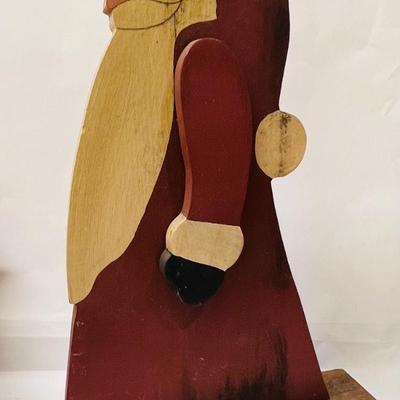 Tall Wood Santa