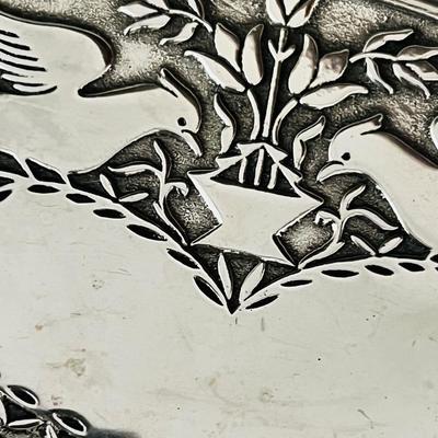 Wilton Armetale Lovebirds Heart Pewter Tray