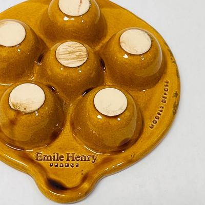 Vintage Emile Henry Escargot Baking Dish