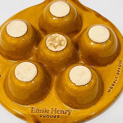 Vintage Emile Henry Escargot Baking Dish