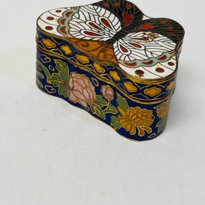 Vintage Cloisonne Butterfly Box