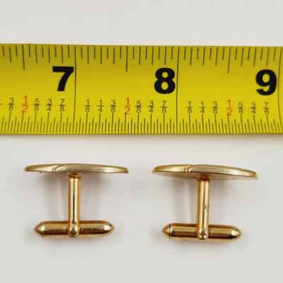 VINTAGE SWANK GOLD TONE CUFF LINKS