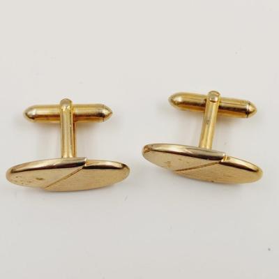 VINTAGE SWANK GOLD TONE CUFF LINKS