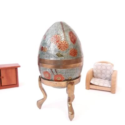 Vintage Brass Nesting Egg - India