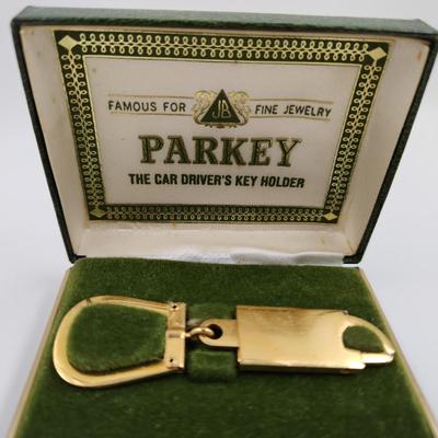 VINTAGE PARKEY GOLD ELECTROPLATED KEY CHANGE W/ CASE
