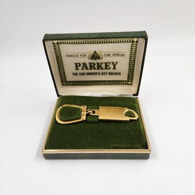 VINTAGE PARKEY GOLD ELECTROPLATED KEY CHANGE W/ CASE
