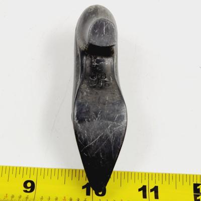ANTIQUE SILVER TONED HIGH HEEL PIN CUSHION