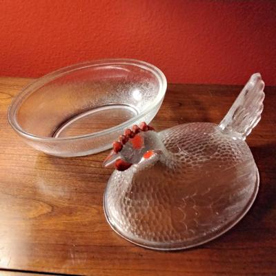 Vintage Indiana Glass Hen on Nest Circa 1960s