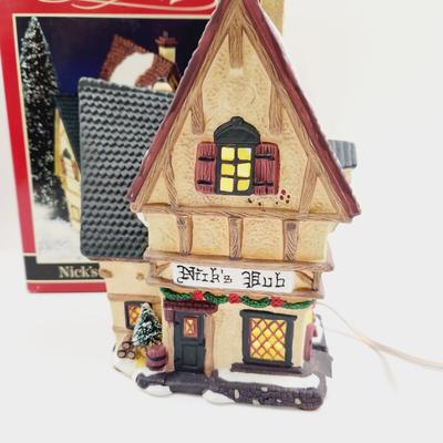 CHRISTMAS ST NICHOLAS SQUARE NICKS PUB LIGHT UP HOUSE