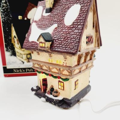 CHRISTMAS ST NICHOLAS SQUARE NICKS PUB LIGHT UP HOUSE