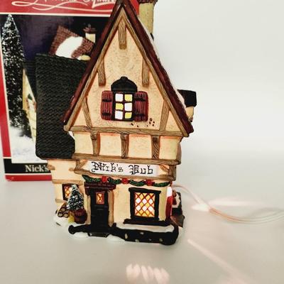 CHRISTMAS ST NICHOLAS SQUARE NICKS PUB LIGHT UP HOUSE