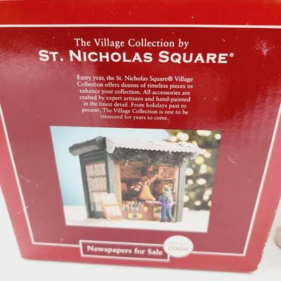 CHRISTMAS ST NICHOLAS SQUARE "NEWSPAPERS FOR SALE" BATTERY OPERATED
