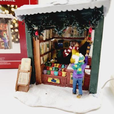 CHRISTMAS ST NICHOLAS SQUARE "NEWSPAPERS FOR SALE" BATTERY OPERATED