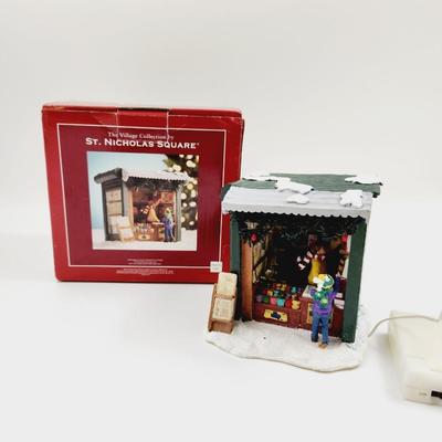 CHRISTMAS ST NICHOLAS SQUARE "NEWSPAPERS FOR SALE" BATTERY OPERATED