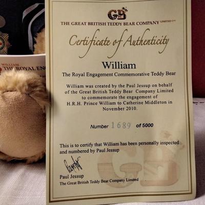 EXTREMELY RARE! Handmade William the Teddy Bear, by the Great British Bear Company, Limited to an edition of 5,000