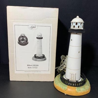 LOT 39R: Lefton Light House Collection: Ornaments, Music Box, Ornaments and  & Light up Lighthouse