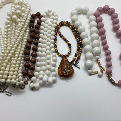 LOT 43:  Vintage Costume Bead Necklaces