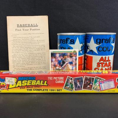 LOT 65R: Topps Micro Baseball Card, Baseball Posters & More