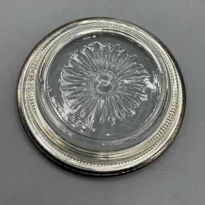 International Silver Company Set of 4 Drink Coasters with Box