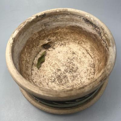 Small Thrown Pottery Clay Flower Planter Pot