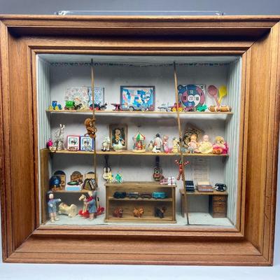 Vintage Miniatures Shadow Box Toy Store Window