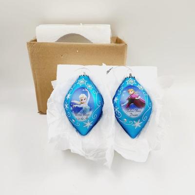 DISNEY FROZEN HEIRLOOM GLASS "FOLLOW YOUR DREAMS" COLLECTABLE ORNAMENTS