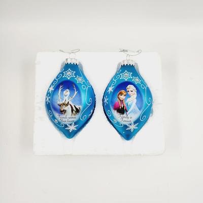 DISNEY FROZEN HEIRLOOM GLASS "FRIENDS WARM YOUR HEART" COLLECTABLE ORNAMENTS