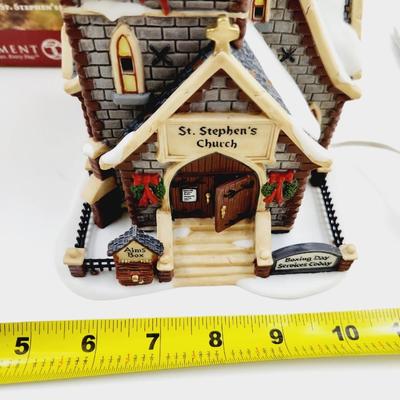 DEPARTMENT 56 BATTERY OPERATED ST STEPHENS CHURCH - WORKS