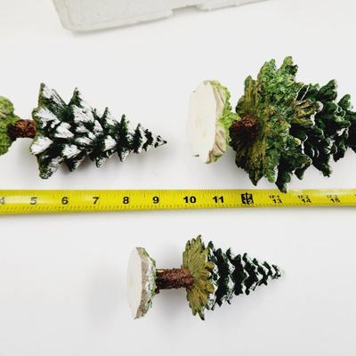 DEPARTMENT 56 SNOW DECORATED SPRUCE TREES 3 PC