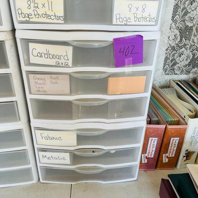 Lot 3 of 4 stacks of 3 drawer storage