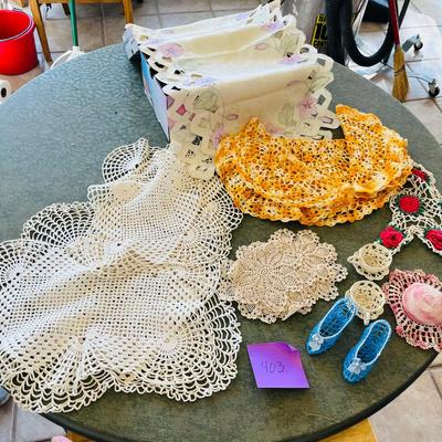 Lot of Vintage crochet & doilies