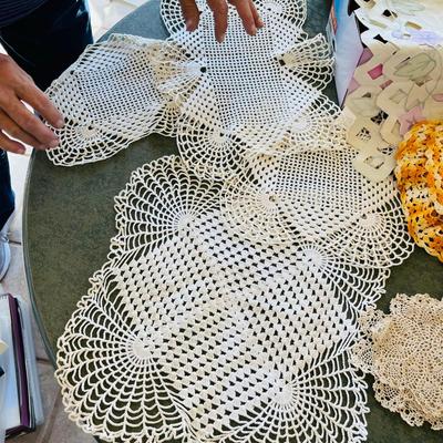 Lot of Vintage crochet & doilies