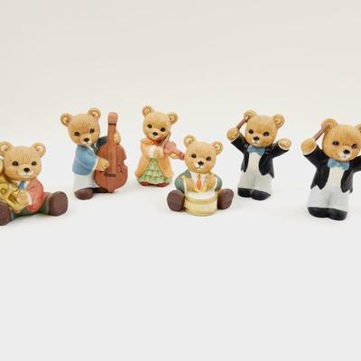 HOMCO BEAR BAND NUMBERED COLLECTABLE FIGURINES