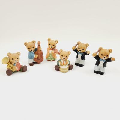 HOMCO BEAR BAND NUMBERED COLLECTABLE FIGURINES