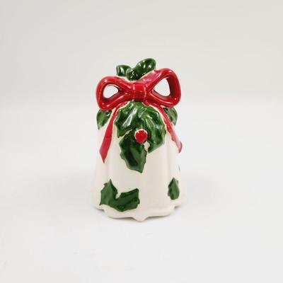 VINTAGE CERAMIC MISTLETOE CERAMIC BELL