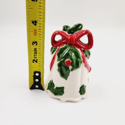 VINTAGE CERAMIC MISTLETOE CERAMIC BELL