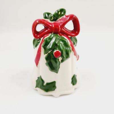 VINTAGE CERAMIC MISTLETOE CERAMIC BELL