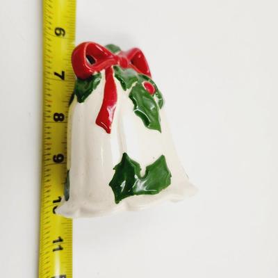 VINTAGE CERAMIC MISTLETOE CERAMIC BELL