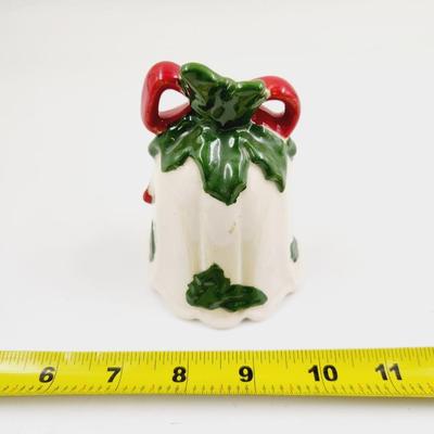 VINTAGE CERAMIC MISTLETOE CERAMIC BELL