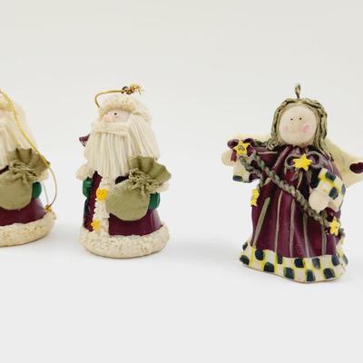 CUTE SANTAS & ANGELS ORNAMENT BUNDLE