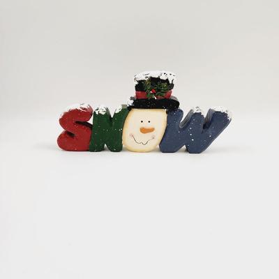 SNOW WOODEN SHELF DECOR