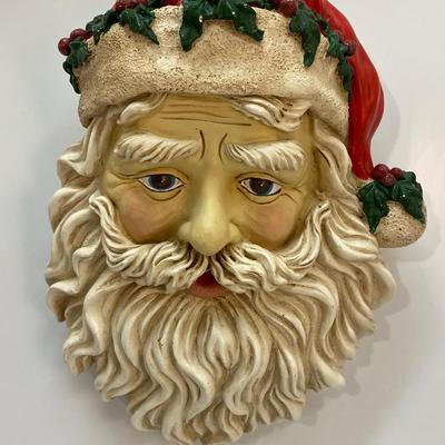 Midwest Imports St. Nick Santa Claus Christmas Holiday Wall Hanging Face Plaque