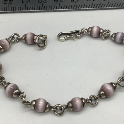 Silver 925 Glass Beaded Bracelet