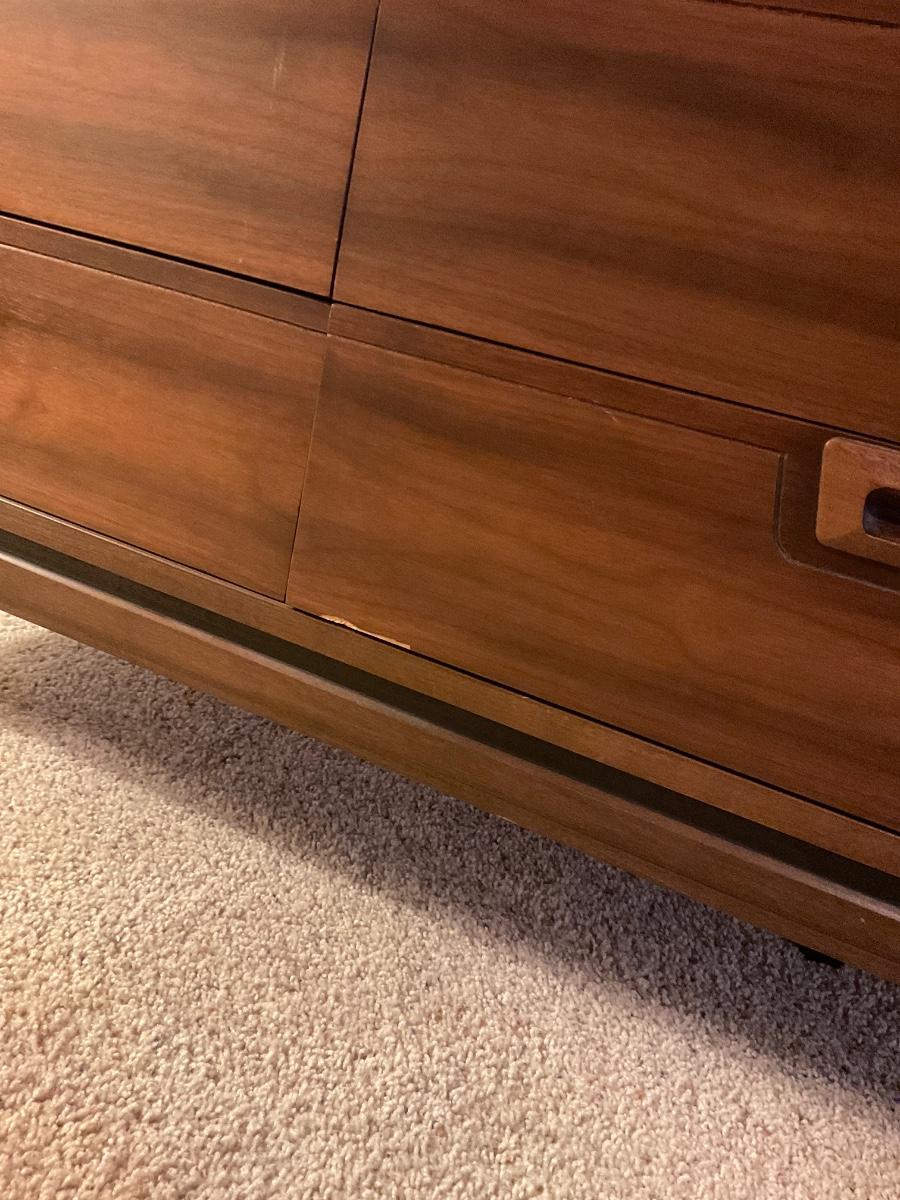 MCM long dresser with mirror