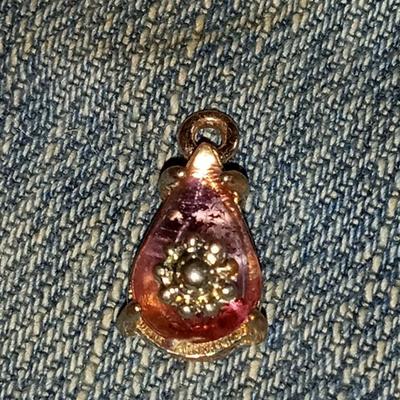 Pear Shaped Pink Ice Pendant