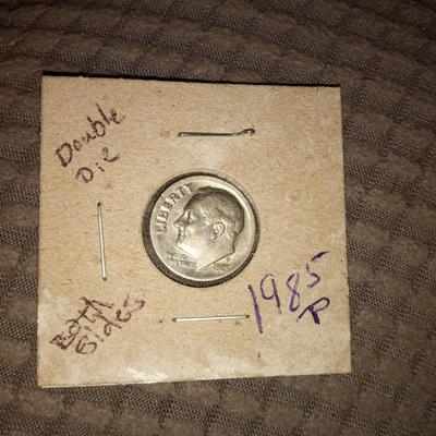 1985 P 10 Cent Double Die Error